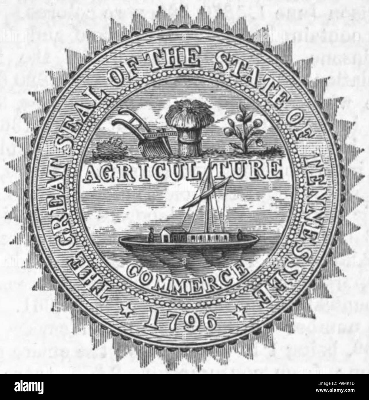 . English: State seal of Tennessee. published 1879 122 AmCyc Tennessee ...