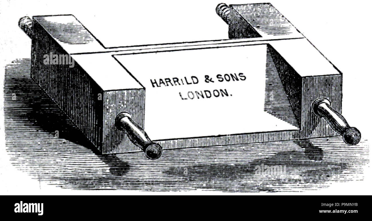 158 Art of Bookbinding p159 Finishing Press Stock Photo Alamy