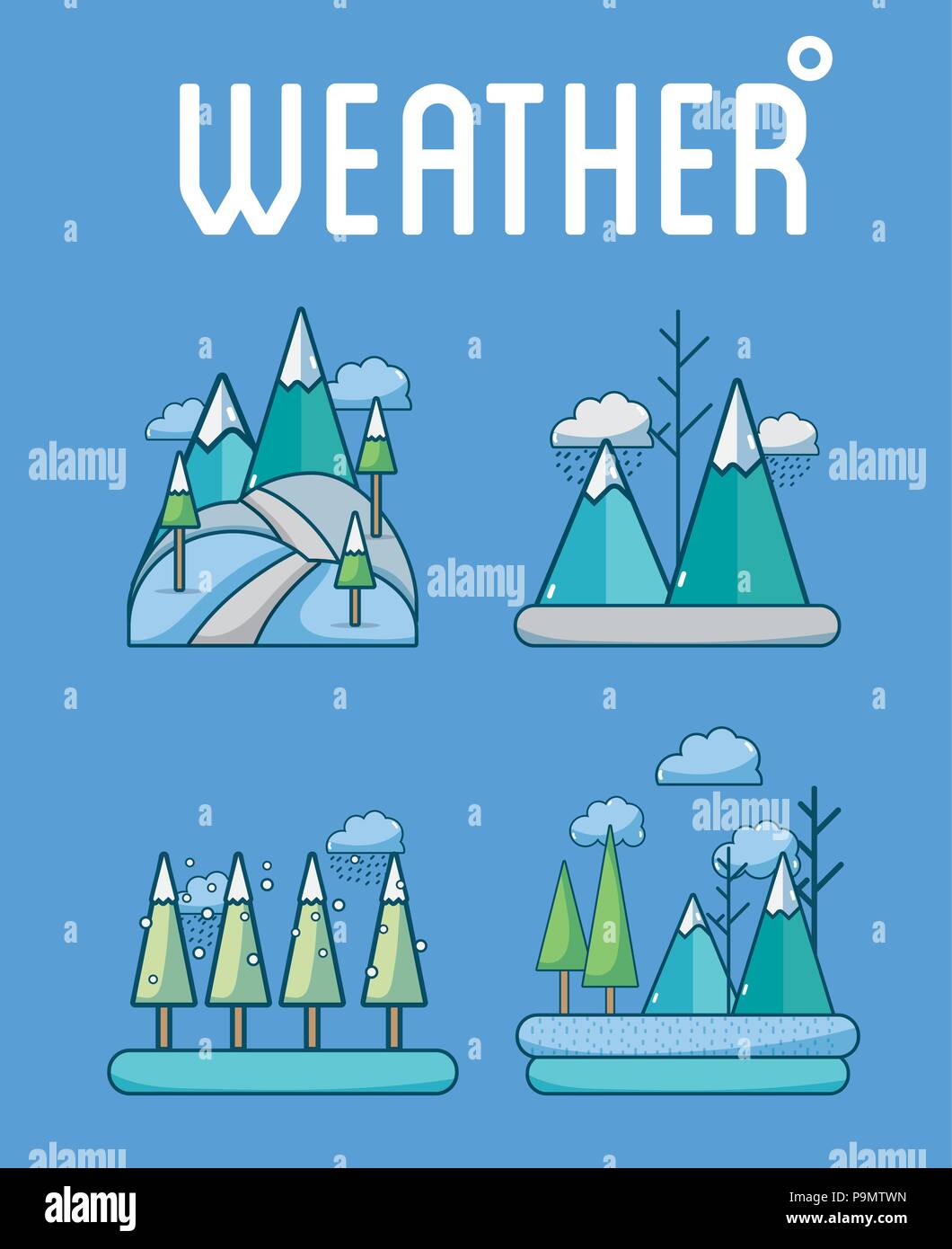 Set of weather icons Stock Vector Image & Art - Alamy