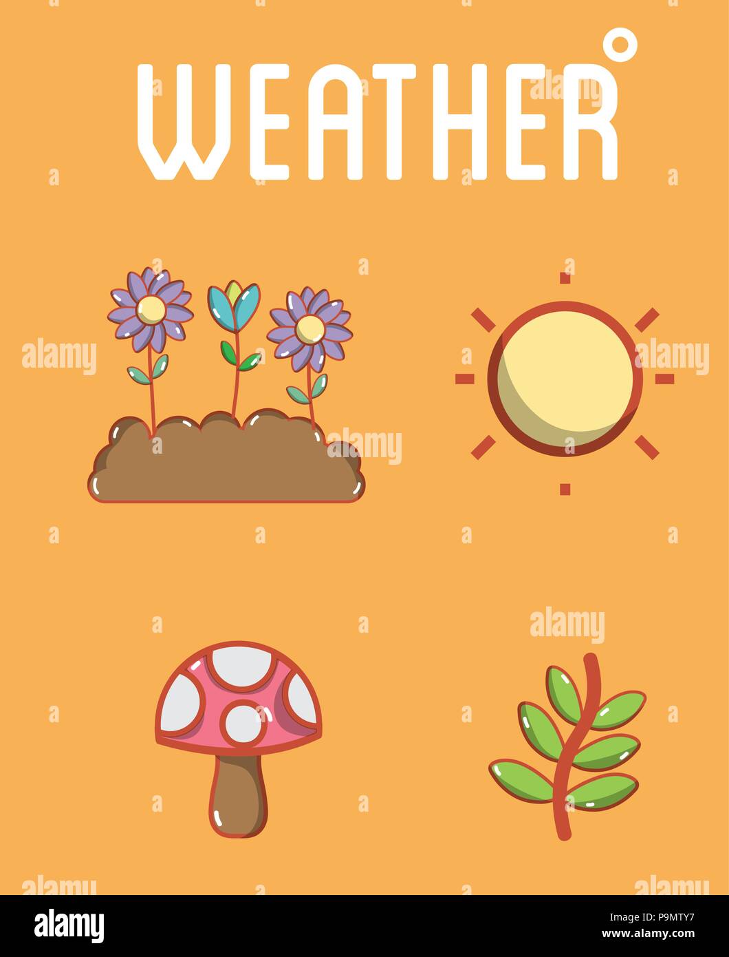Set of weather icons Stock Vector Image & Art - Alamy