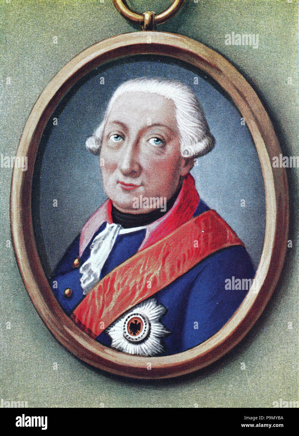 Bogislav Friedrich Emanuel Graf Tauentzien von Wittenberg, 15 September 1760 â€“ 20 February 1824, was a Prussian general of the Napoleonic Wars, digital improved reproduction of an original print from the year 1900 Stock Photo