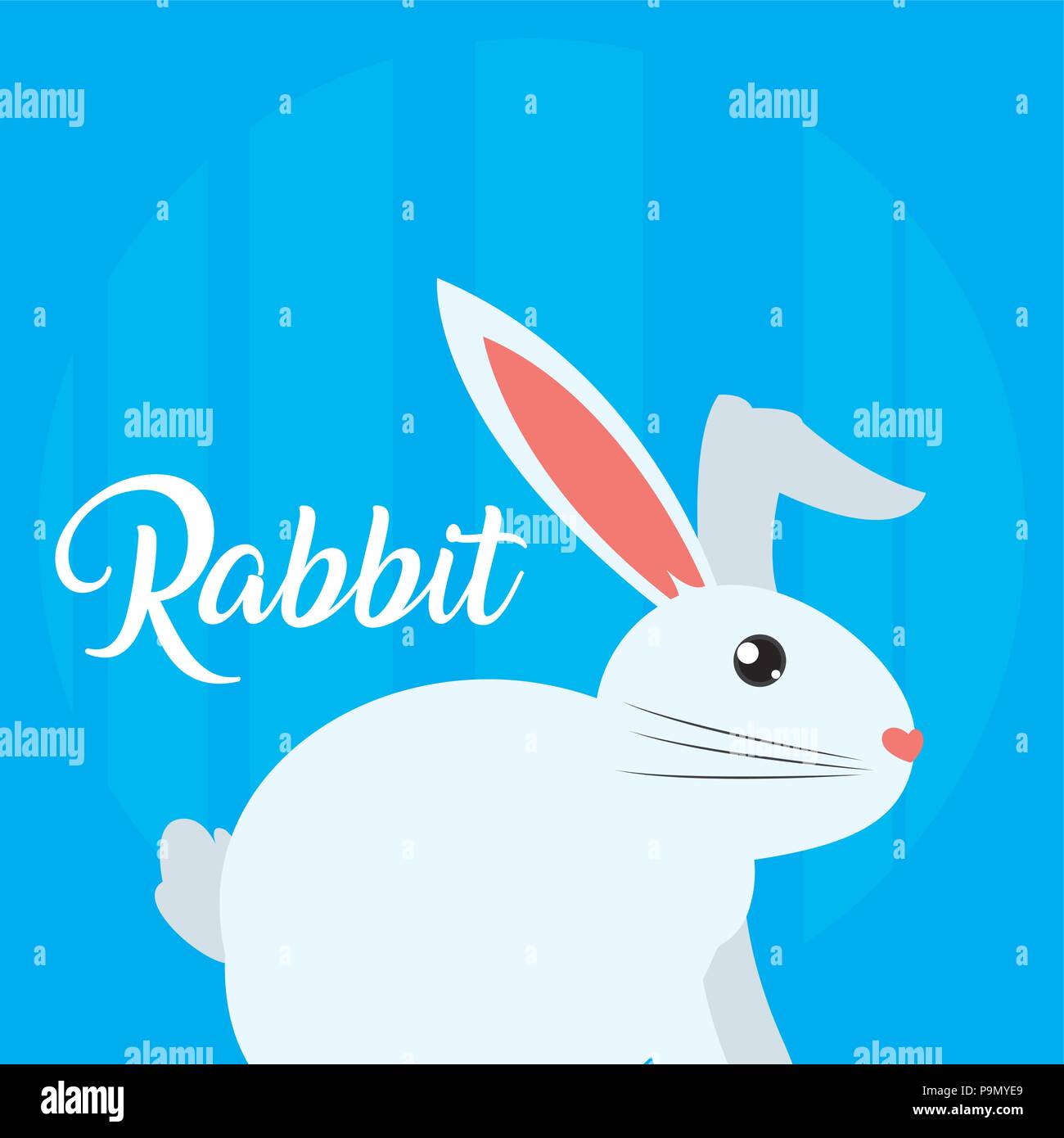 Rabbit Cute animal cartoon Stock Vector Image & Art - Alamy