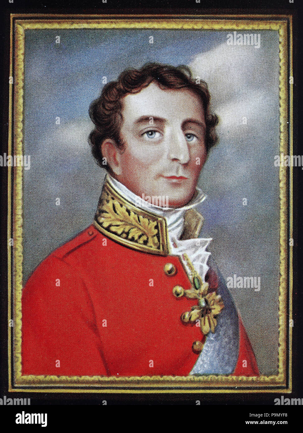 Arthur Wellesley, 1st Duke of Wellington, 1 May 1769 â€“ 14 September 1852, was an Anglo-Irish soldier and statesman who was one of the leading military and political figures of 19th-century Britain, digital improved reproduction of an original print from the year 1900 Stock Photo