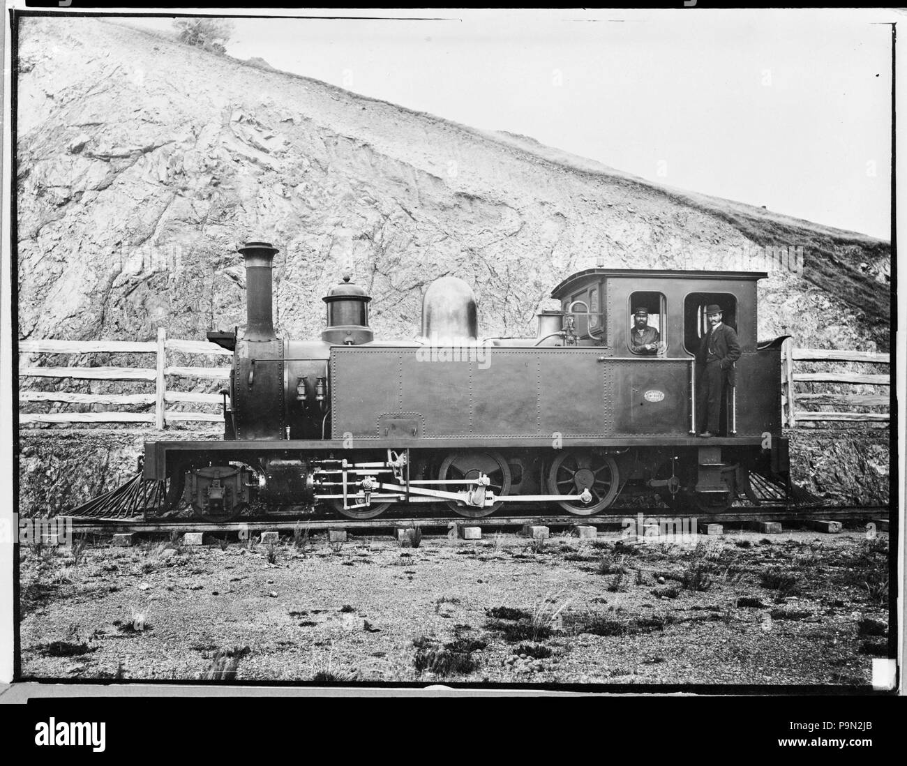 303 Steam locomotive built by Manning, Wardle in 1884 (maker's No. 920), purchased for the Wellington and Manawatu Railway, circa 18855 ATLIB 336167 Stock Photo