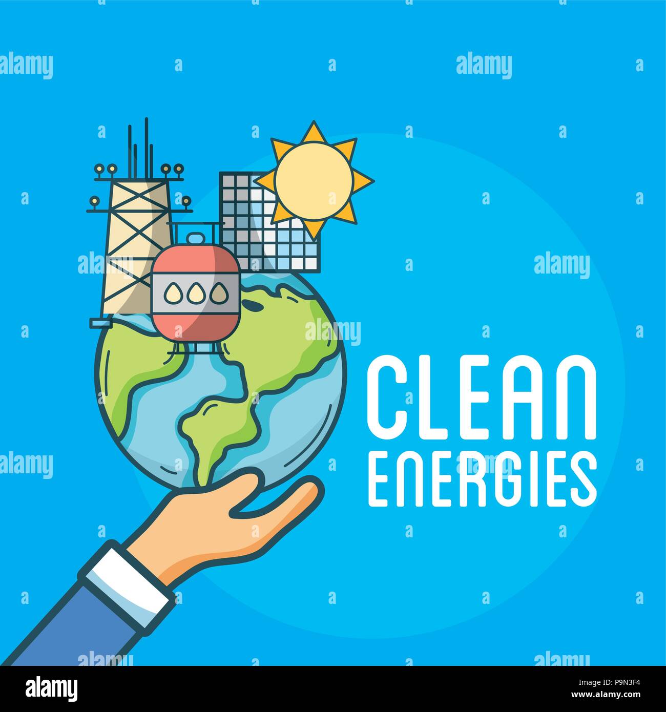 Clean and green energies Stock Vector Image & Art - Alamy