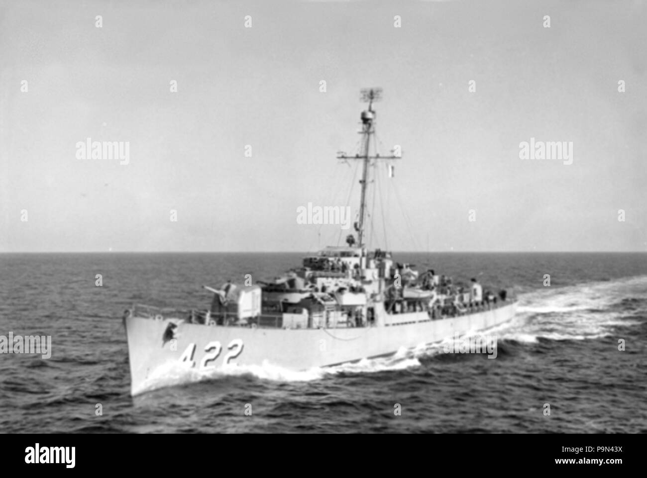 320 USS Douglas A. Munro (DE-422) underway off Korea, circa in 1951 (AWM P05890.038) Stock Photo