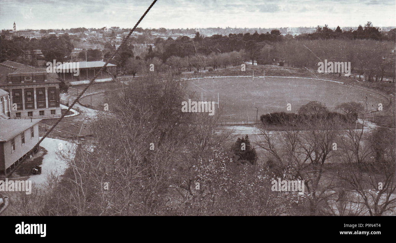 323 View of Jubilee Oval looking towards the River Torrens 1934 Stock