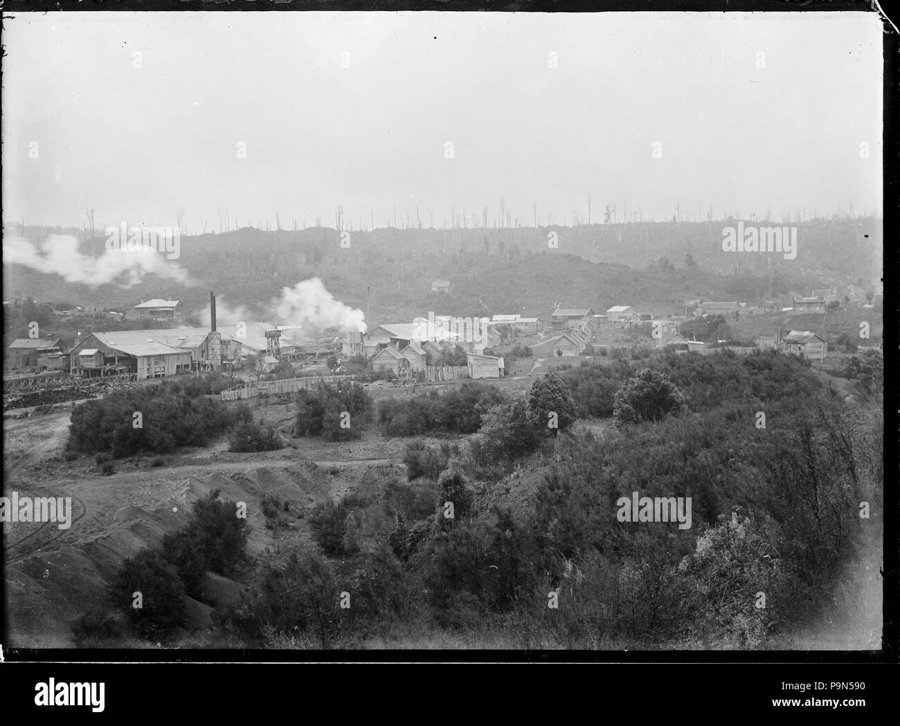 324 View of the timber mills at Mokai owned by the Taupo Totara Timber Company ATLIB 293644 Stock Photo