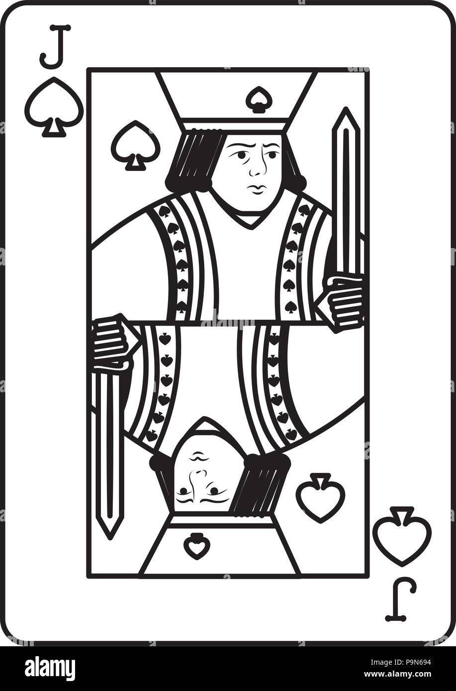 line jack spades casino card game Stock Vector Image & Art Alamy