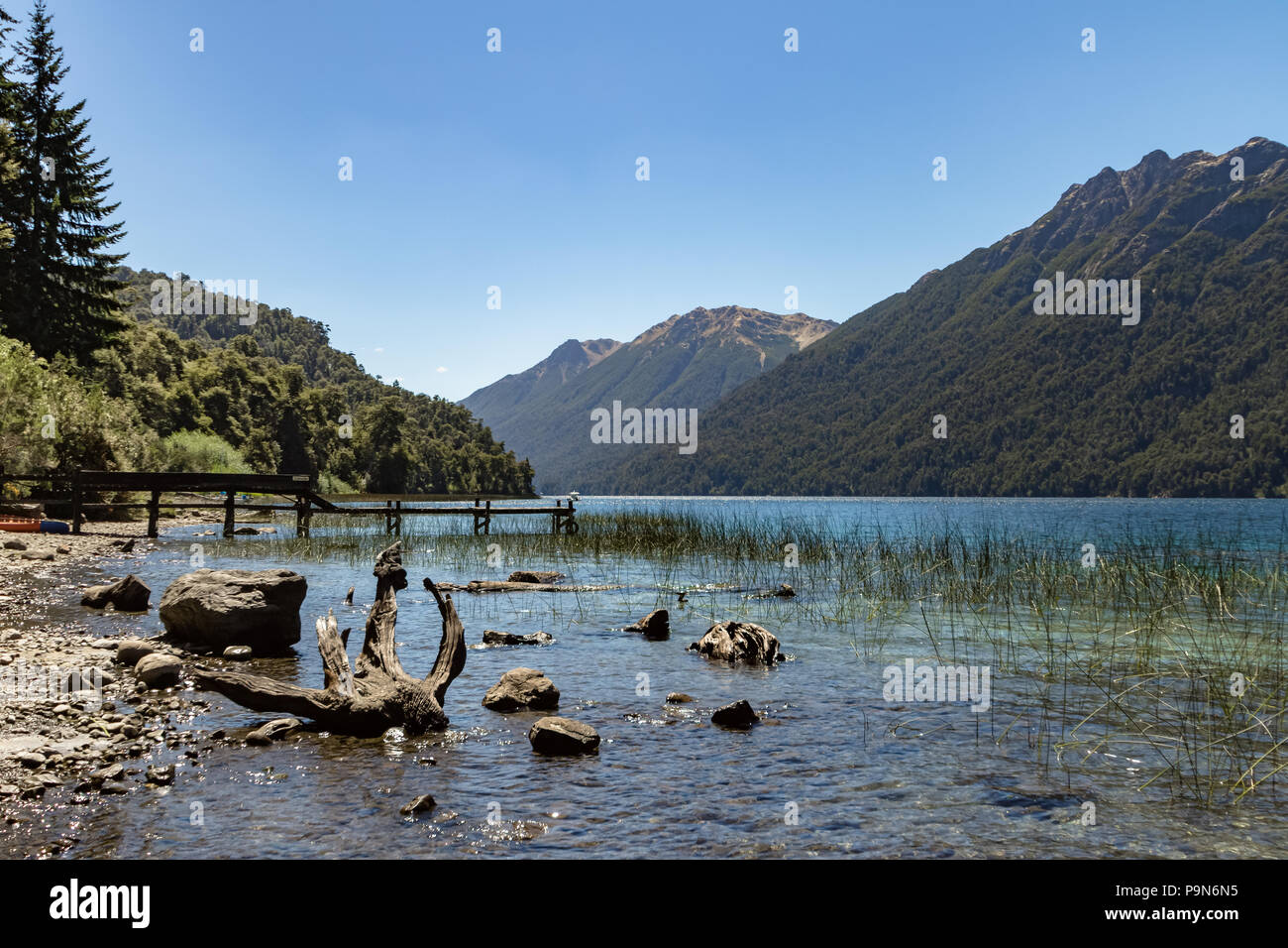 Correntoso Lake - Villa La Angostura, Patagonia, Argentina Stock Photo