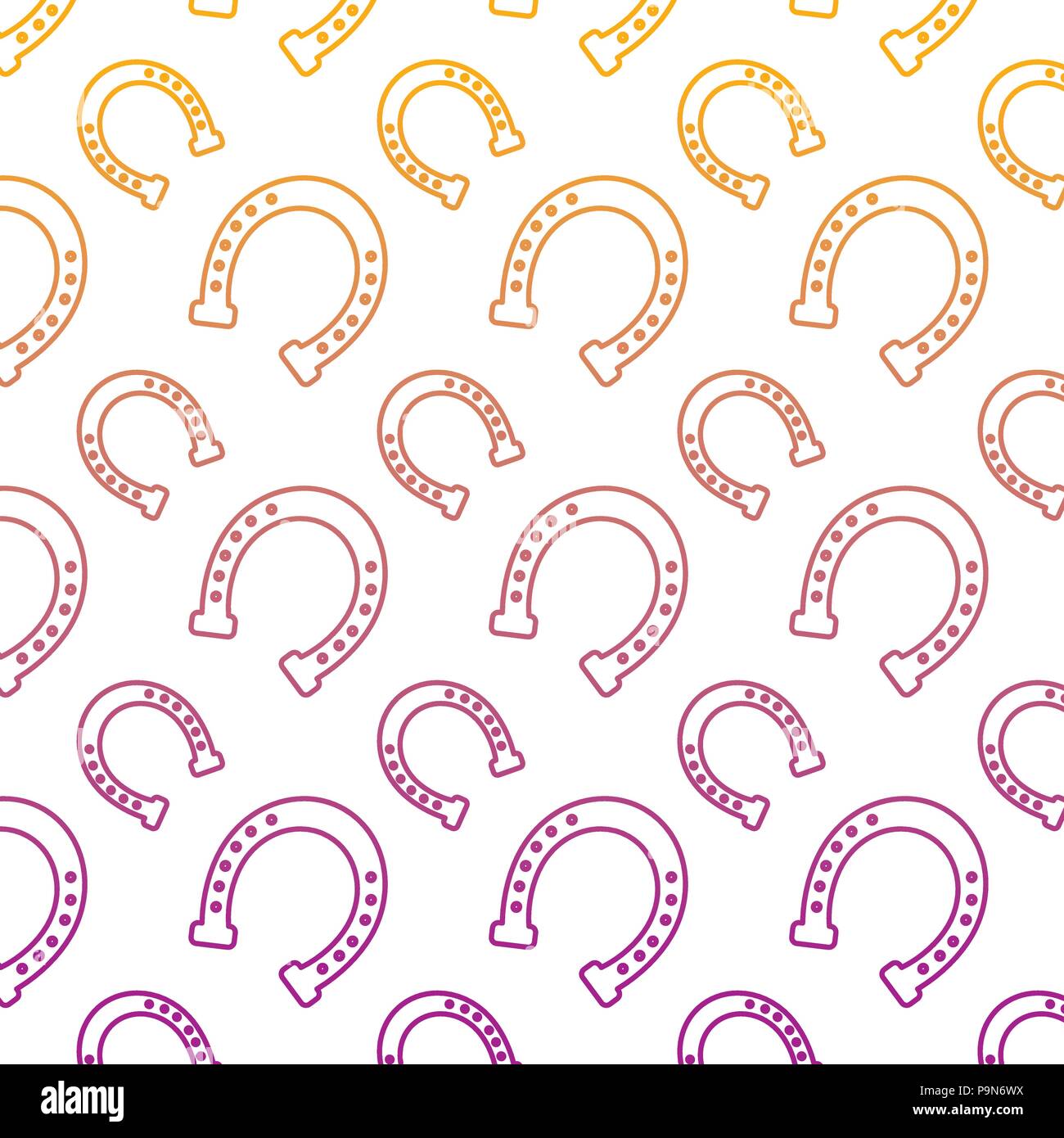 degraded line metal horseshoe luck symbol background Stock Vector Image