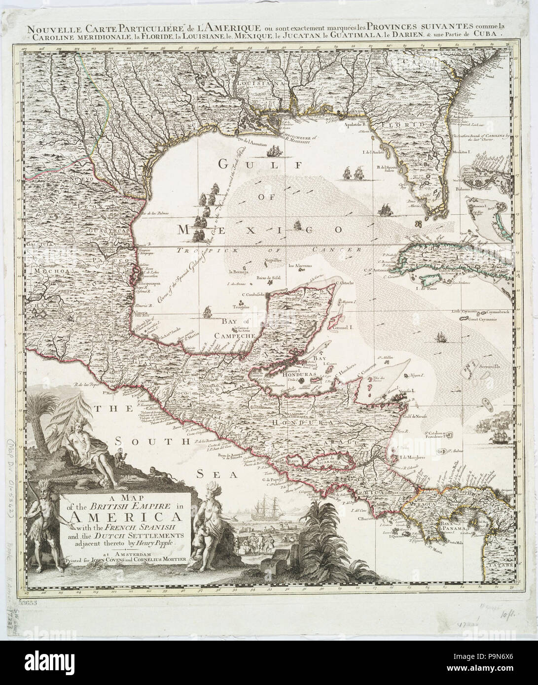 A map of the British empire in America with the French, Spanish and the