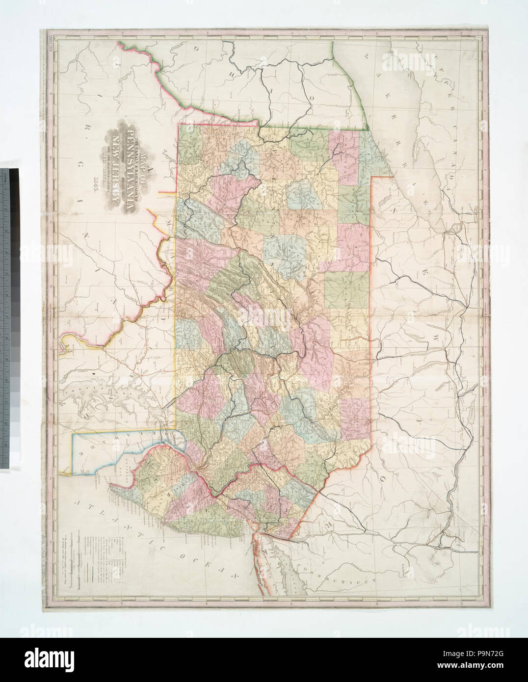 A map of the canals & rail roads of Pennsylvania and New Jersey, and ...