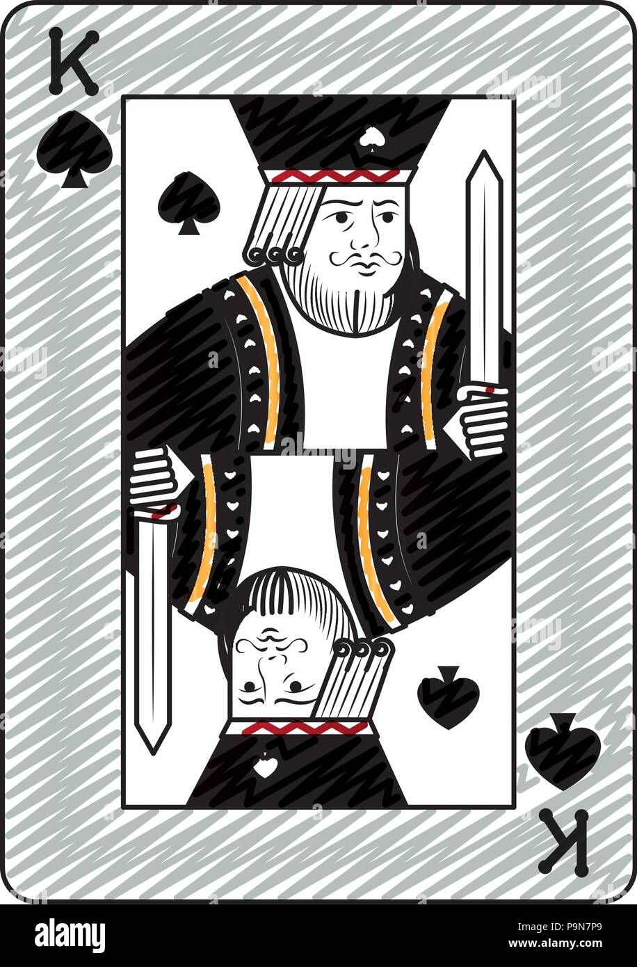 King Of Spades Playing Card High Resolution Stock Photography and ...