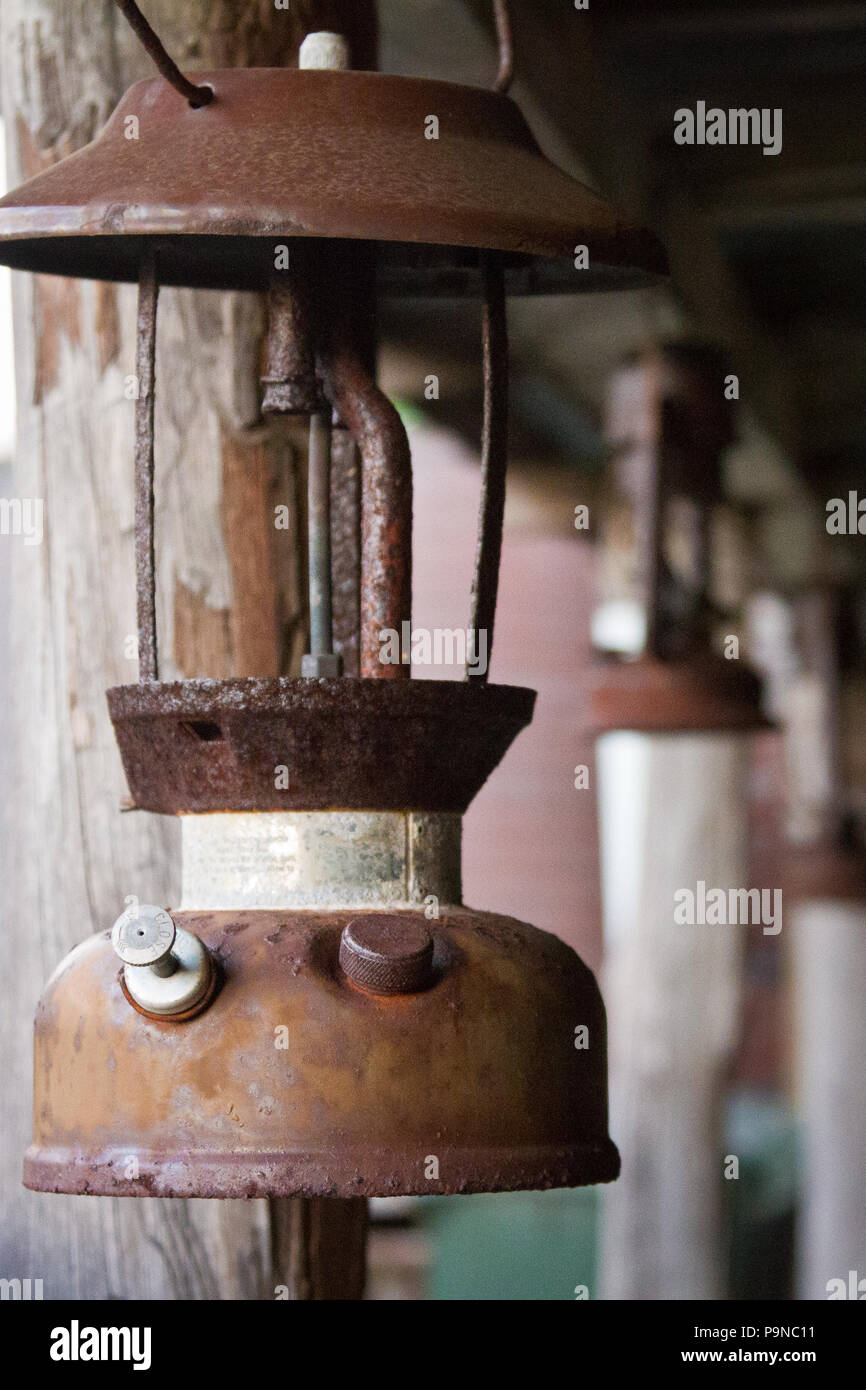 Rusty old kerosene lantern Stock Photo Alamy