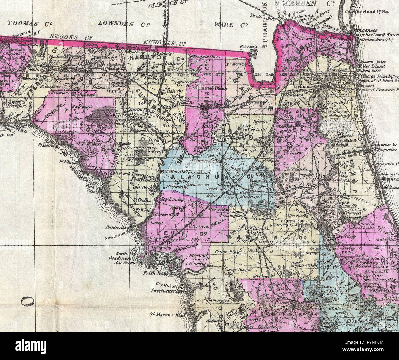 21 1884 Drew Pocket Map of Florida Geographicus Floridadrew1884