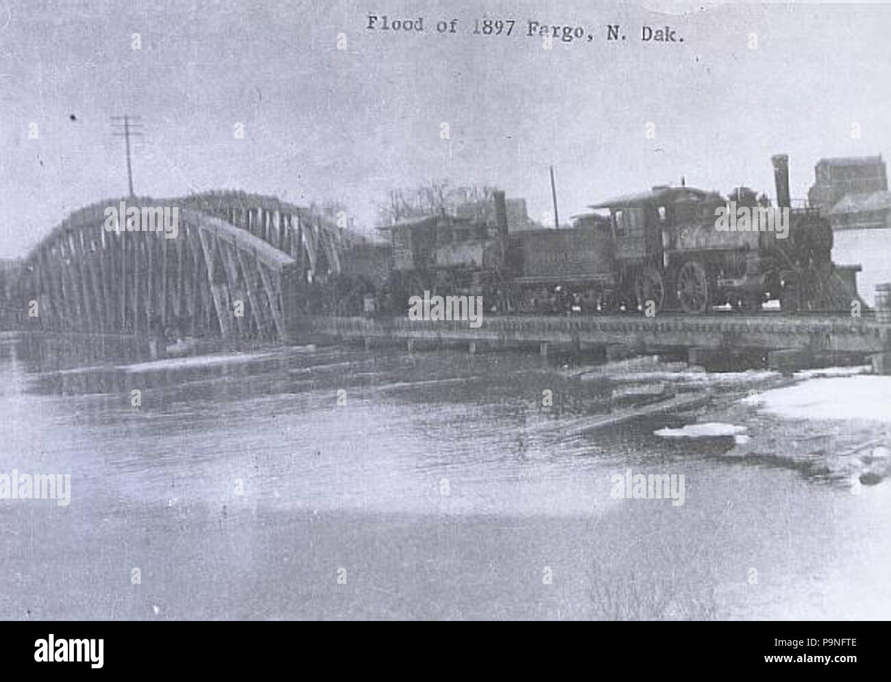 24 1897 Red River Flood - Train Stock Photo - Alamy