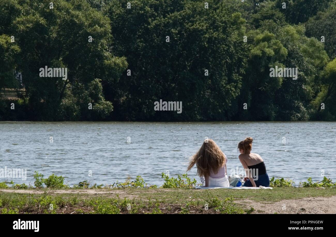 Relaxing on the river Stock Photo - Alamy