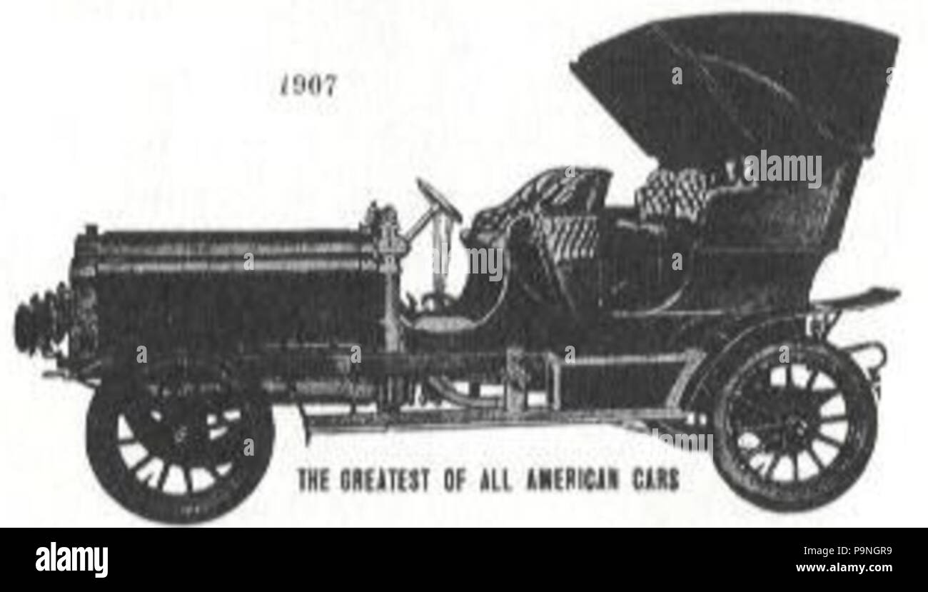 28 1907 Kansas City Six Cylinder Touring Car Stock Photo