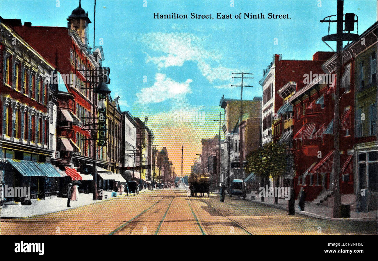 29 1910 800 Block Hamilton Street Looking East Allentown PA Stock Photo Alamy
