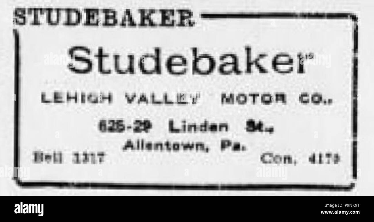 36 1917 Lehigh Valley Motor Company Newspaper Ad2 Allentown PA Stock
