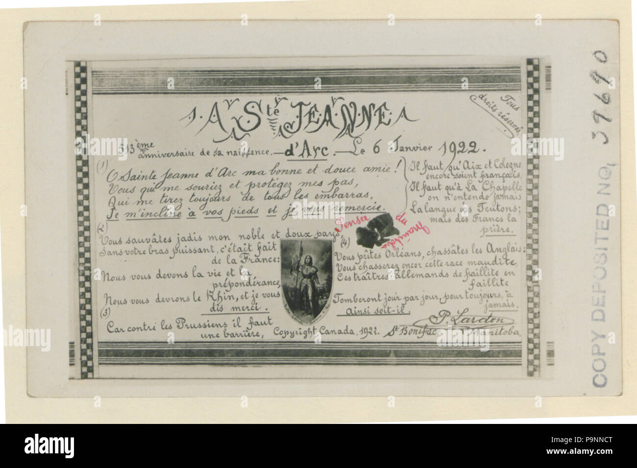 87 A Saint Jeanne D Arc 513eme Anniversaire De Sa Naissance Hs85 10 Stock Photo Alamy