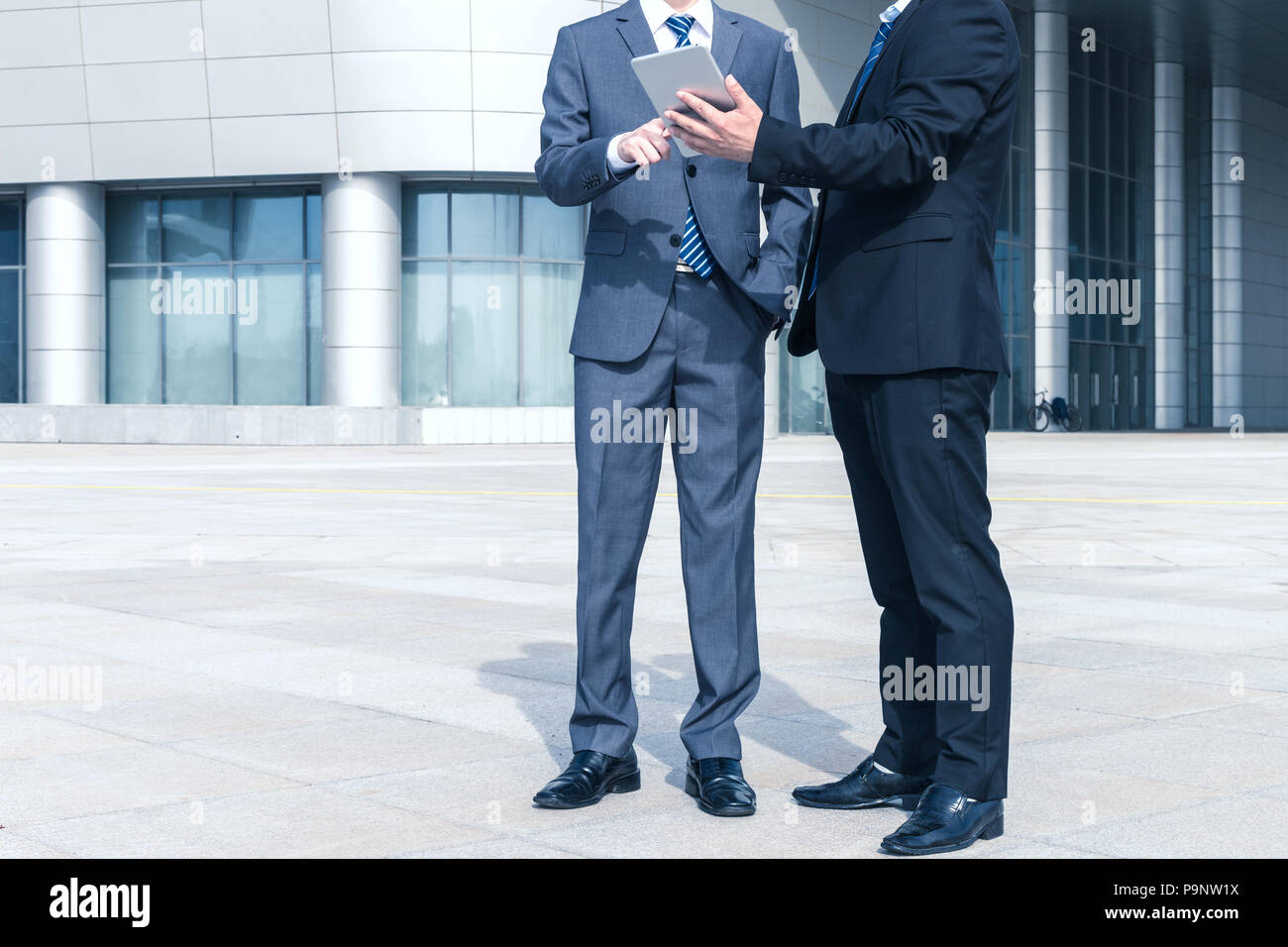 Asian businessman discussing work Stock Photo