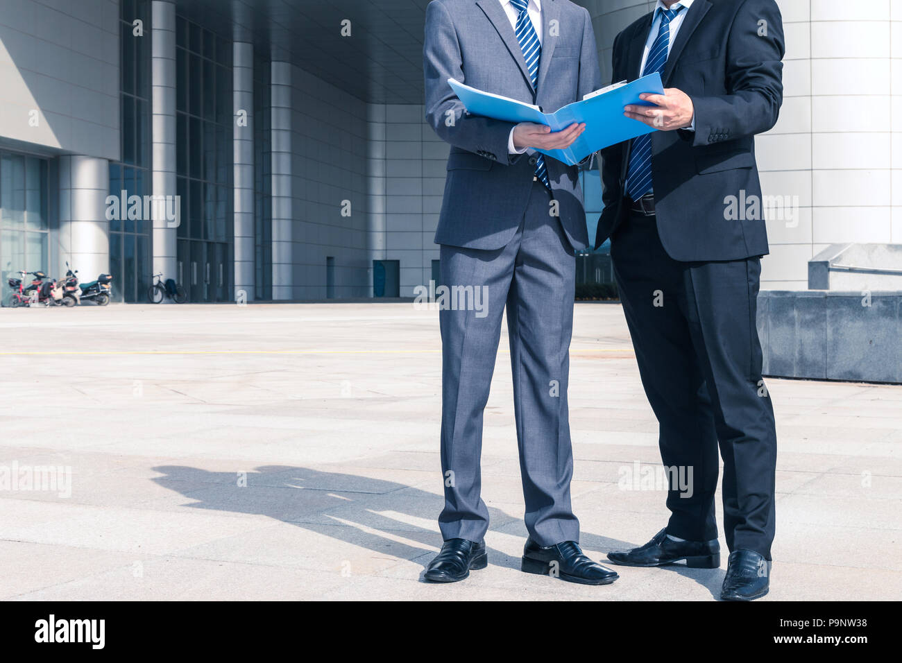 Asian businessman discussing work Stock Photo