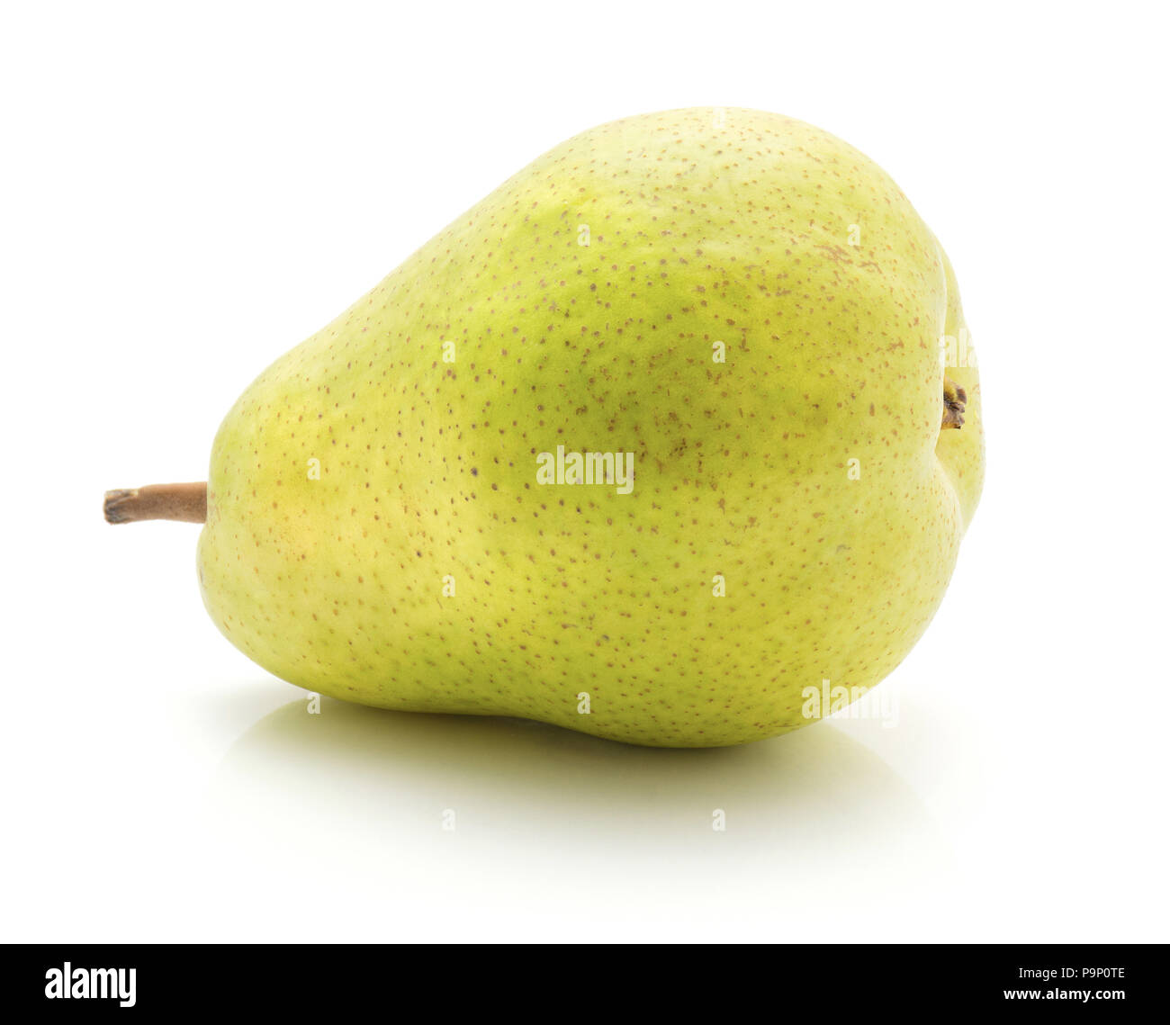 One green pear isolated on white background Stock Photo - Alamy
