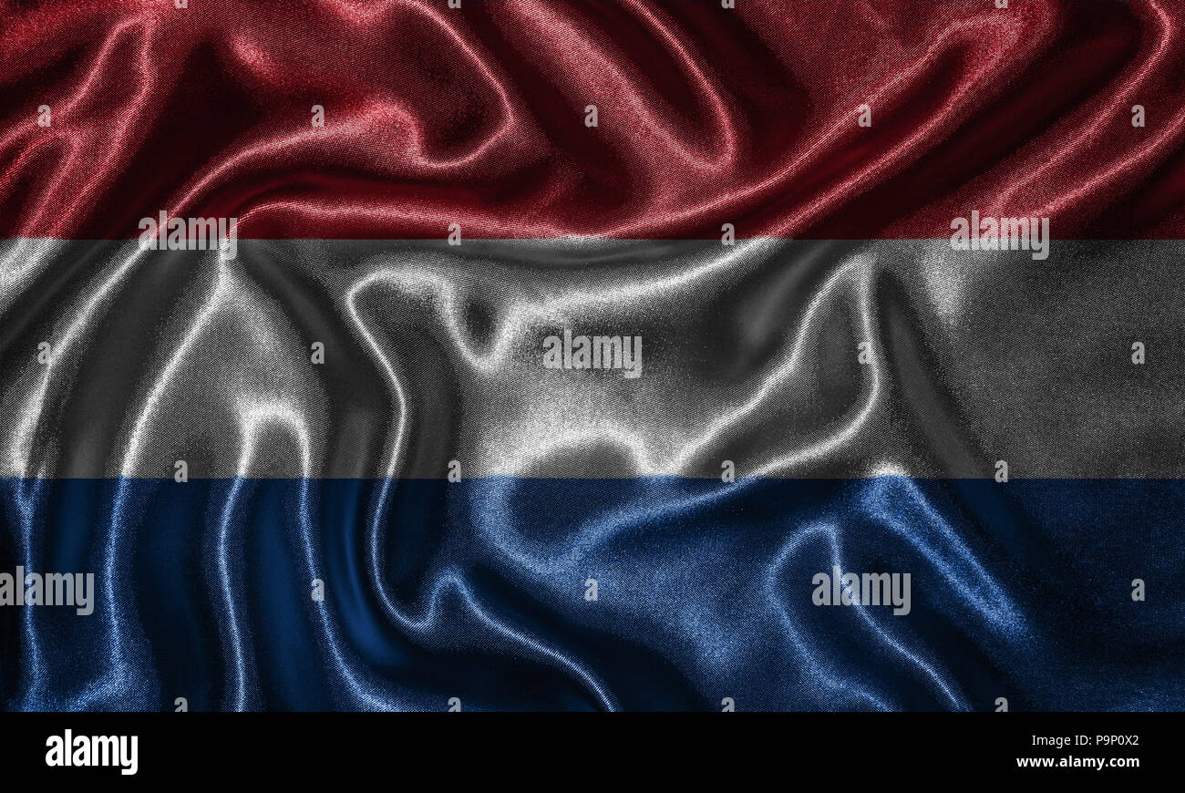 Netherlands flag - Fabric flag of Netherlands country, Background and  wallpaper of waving flag by textile Stock Photo - Alamy