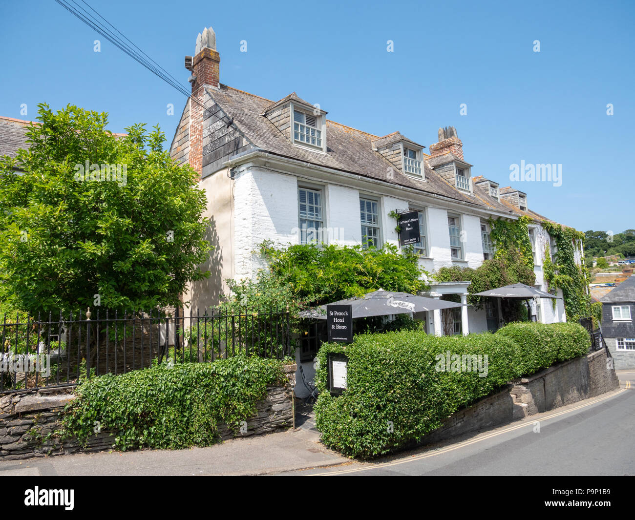 Rick Stein's St Petrocs Hotel and Restaurant in Padstow Cornwall UK in summer Stock Photo