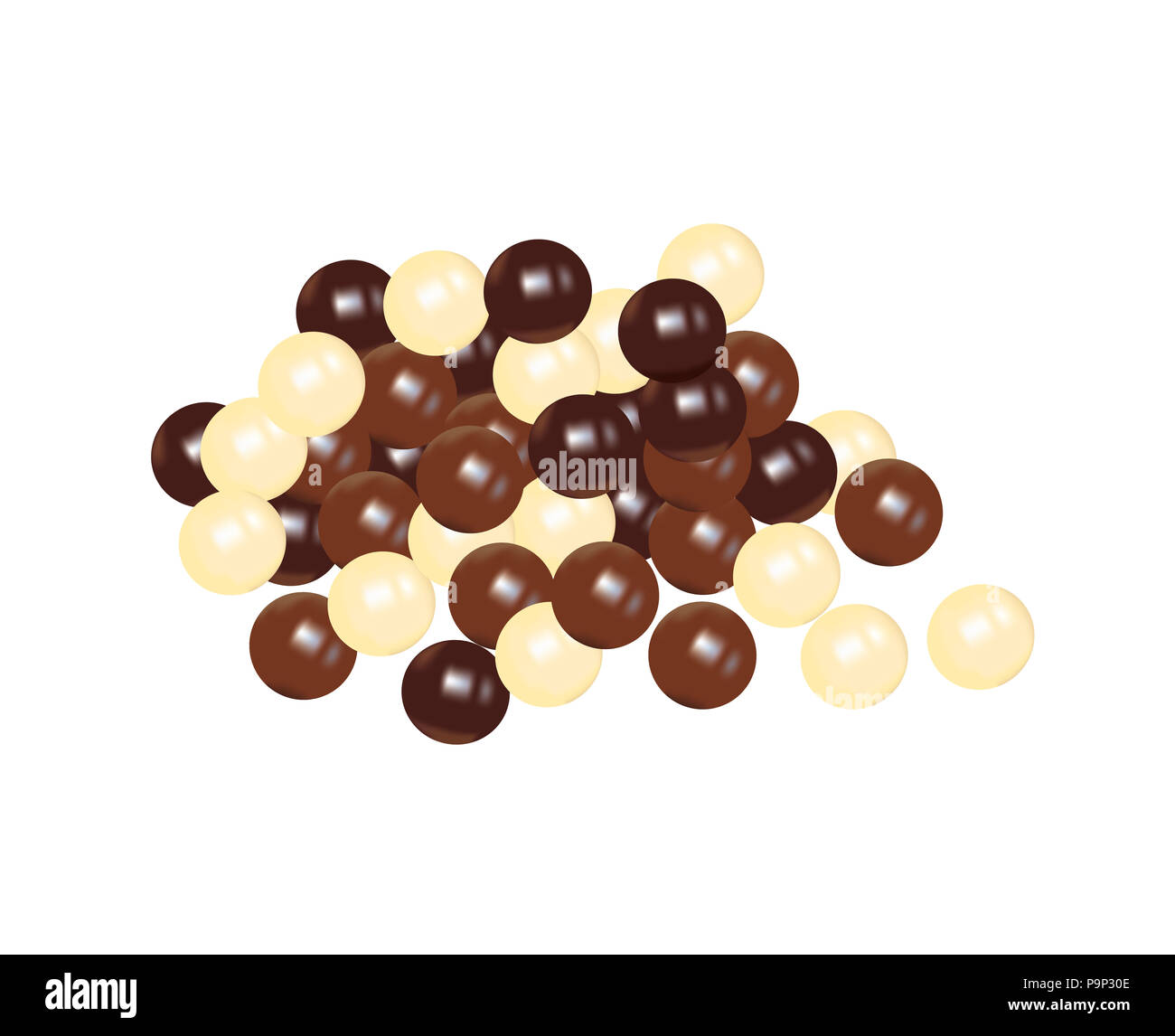 Delicious ball chocolate on white background Stock Photo Alamy