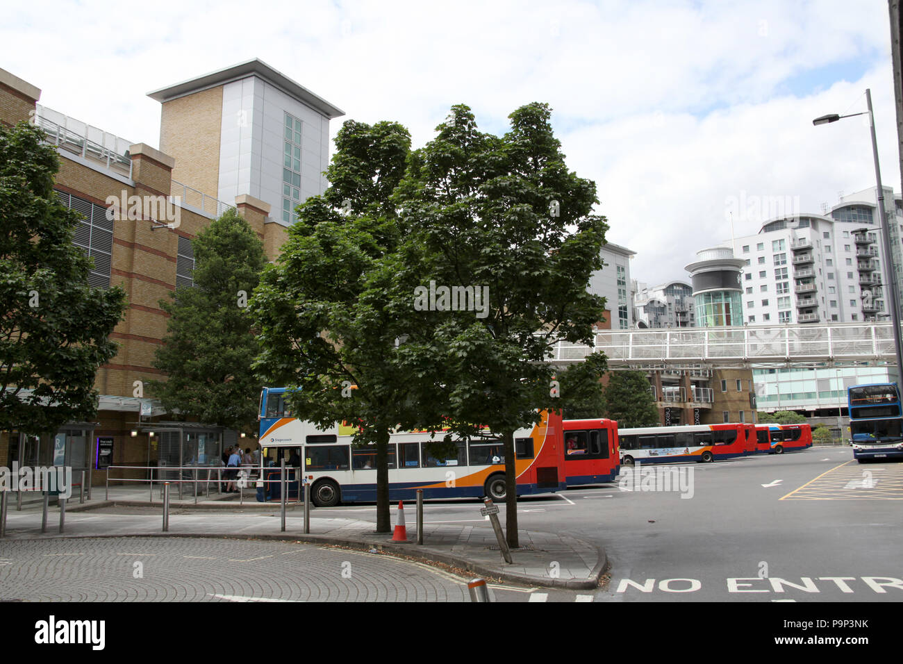 Basingstoke Bus Station, Festival Place. Hampshire. Stock Photo