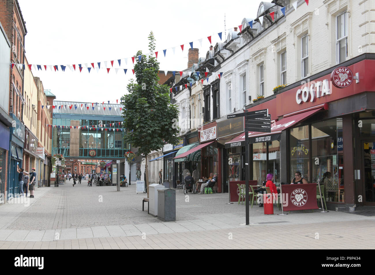 A shopping precinct in Aldershot, Hampshire, UK Stock Photo Alamy