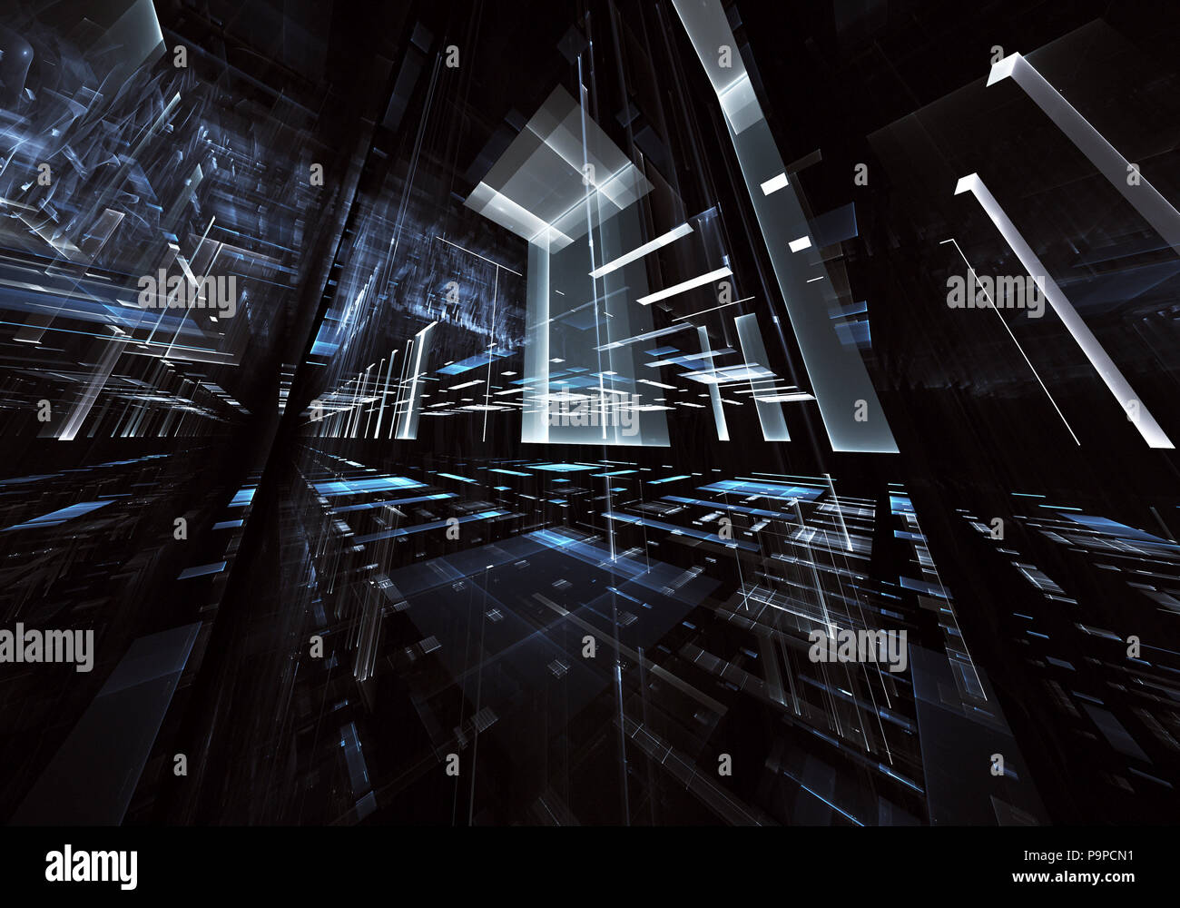 Abstract technology 3D illustration Stock Photo - Alamy