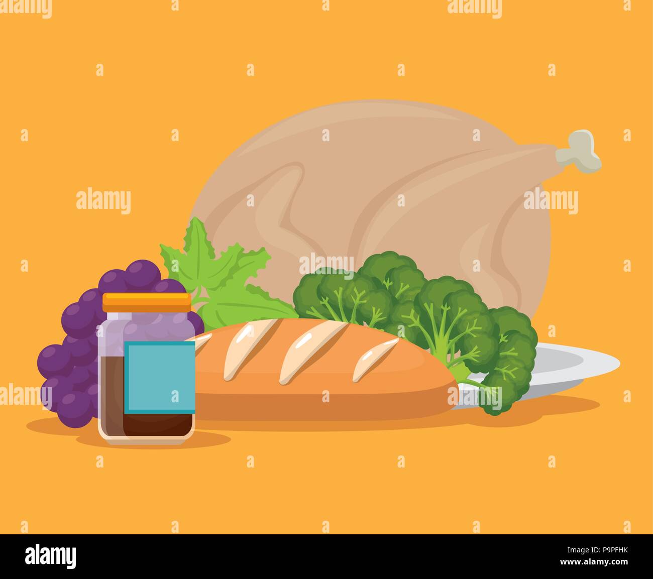 healthy food menu icons vector illustration design Stock Vector Image ...