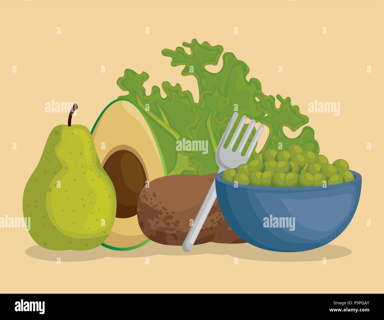 healthy food menu icons vector illustration design Stock Vector Image ...