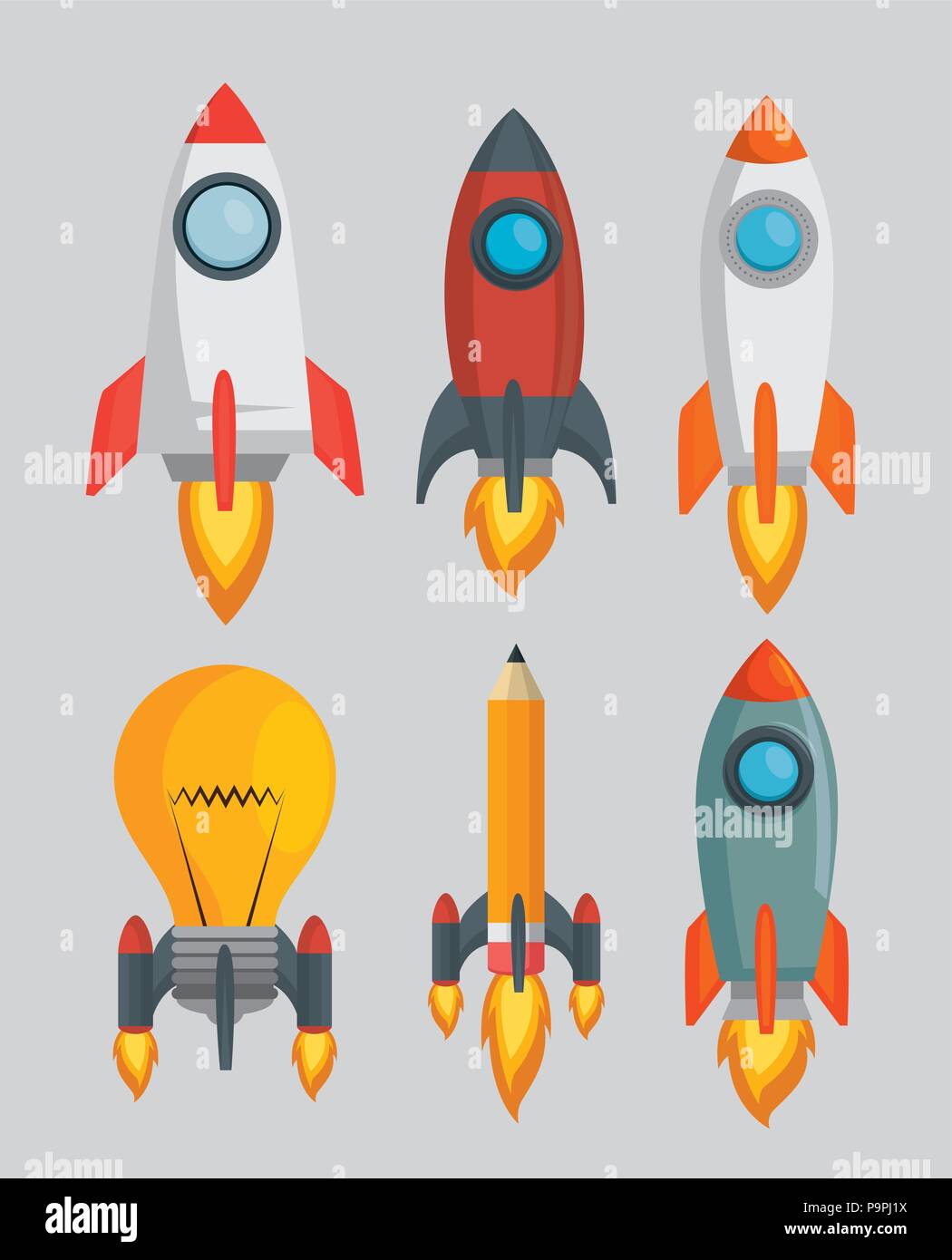 Start Up Rockets Rockets launcher Stock Vector Images - Alamy