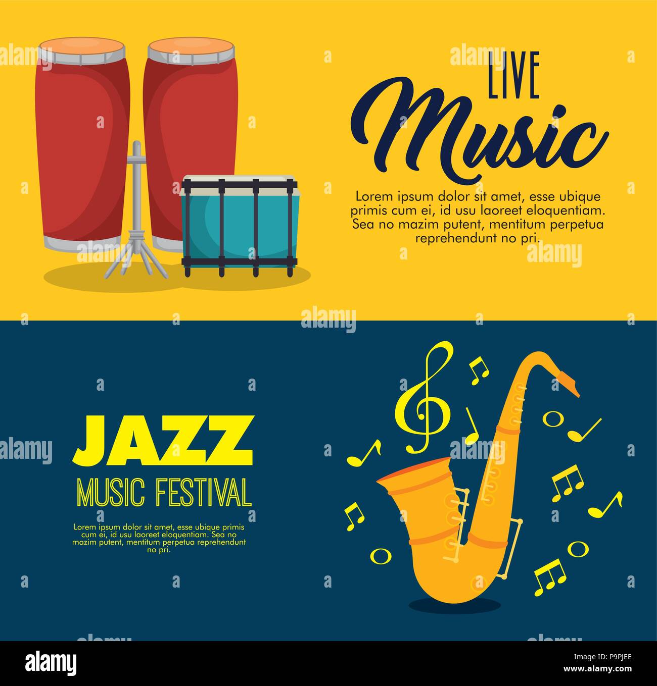 set musical instruments icons vector illustration design Stock Vector ...