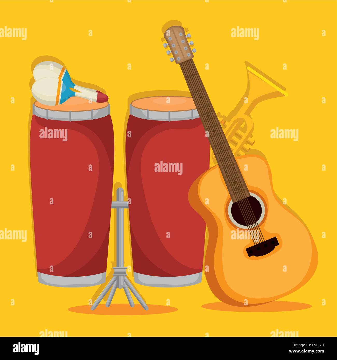 set musical instruments icons vector illustration design Stock Vector ...