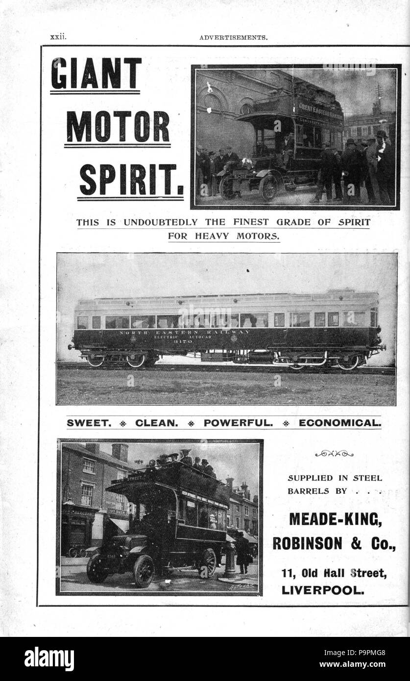 101 Advert, Meade King Robinson (Railway Magazine, 100, October 1905