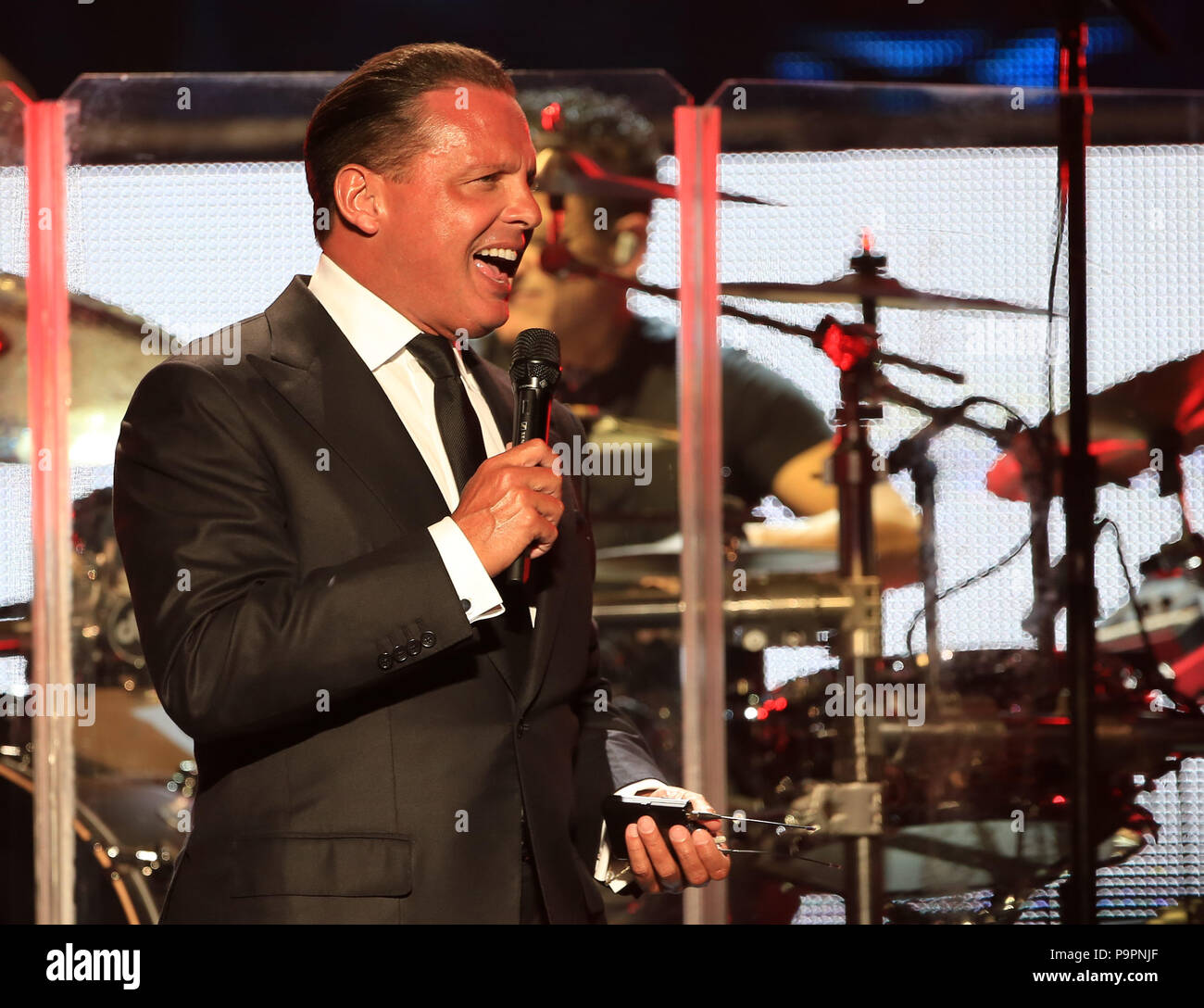 Mexican singer Luis Miguel during his concert at the Multipurpose
