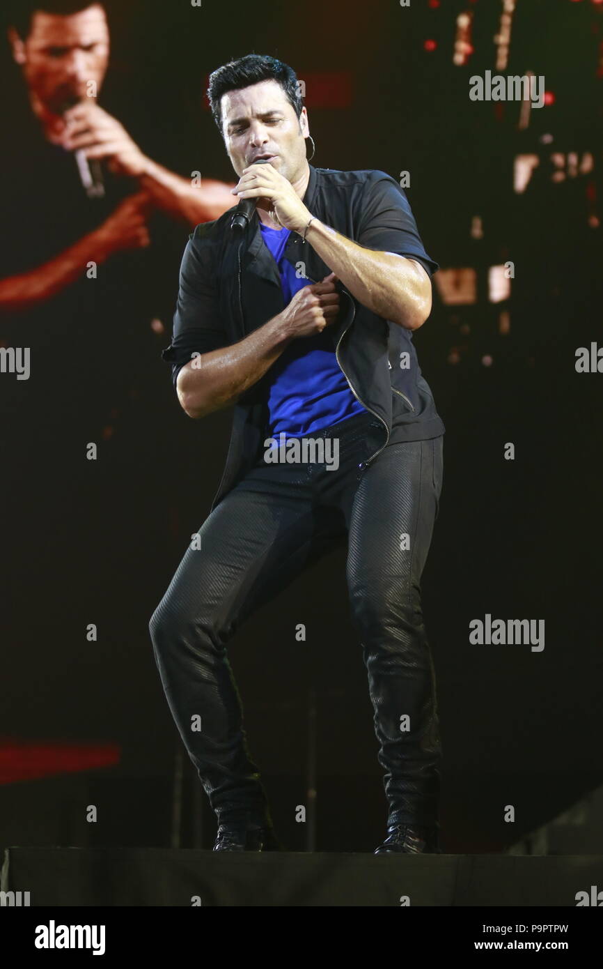 The dancer, singer and Puerto Rican actor Chayanne, during the night of his concert at The AXIS at Planet Hollywood in Las Vegas Nevada on 13 Sep 2015 Stock Photo