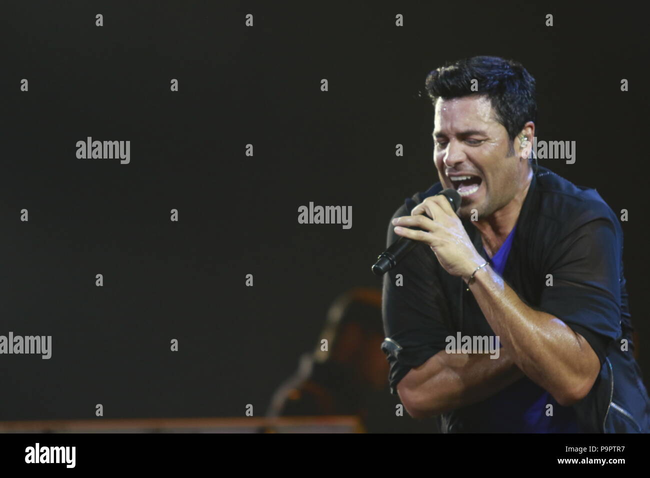 The dancer, singer and Puerto Rican actor Chayanne, during the night of his concert at The AXIS at Planet Hollywood in Las Vegas Nevada on 13 Sep 2015 Stock Photo