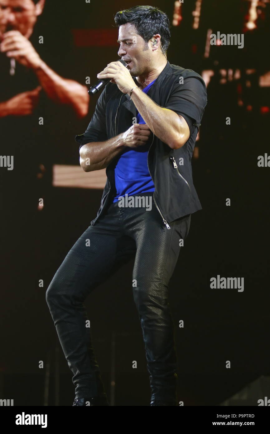 The dancer, singer and Puerto Rican actor Chayanne, during the night of his concert at The AXIS at Planet Hollywood in Las Vegas Nevada on 13 Sep 2015 Stock Photo