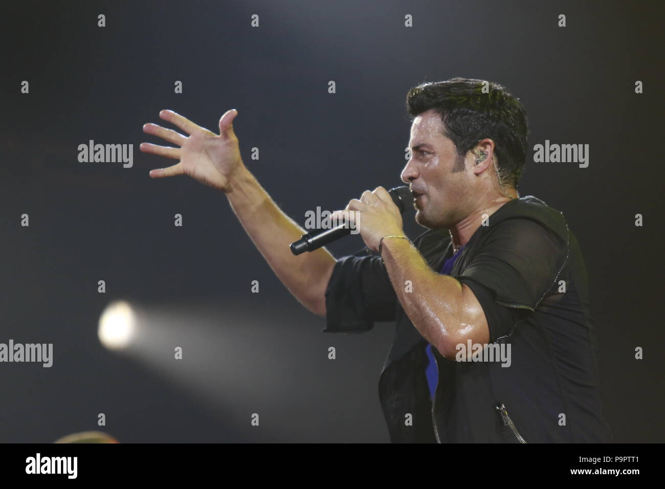 The dancer, singer and Puerto Rican actor Chayanne, during the night of his concert at The AXIS at Planet Hollywood in Las Vegas Nevada on 13 Sep 2015 Stock Photo