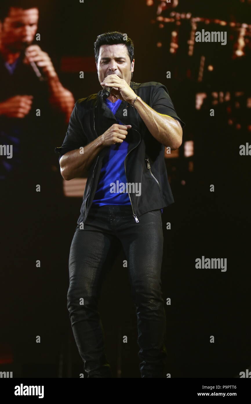 The dancer, singer and Puerto Rican actor Chayanne, during the night of his concert at The AXIS at Planet Hollywood in Las Vegas Nevada on 13 Sep 2015 Stock Photo