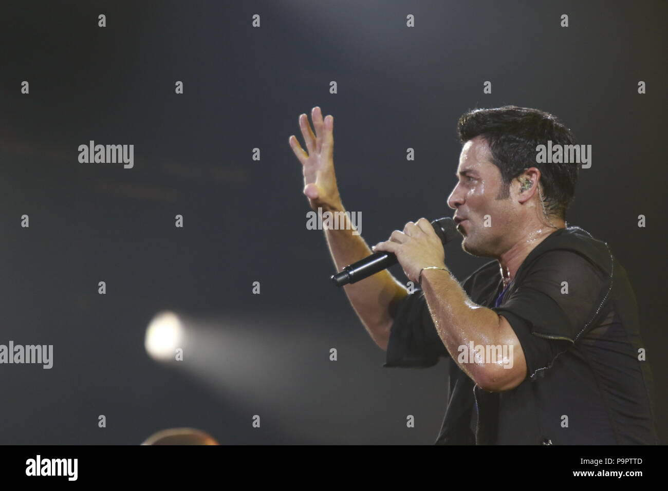The dancer, singer and Puerto Rican actor Chayanne, during the night of his concert at The AXIS at Planet Hollywood in Las Vegas Nevada on 13 Sep 2015 Stock Photo