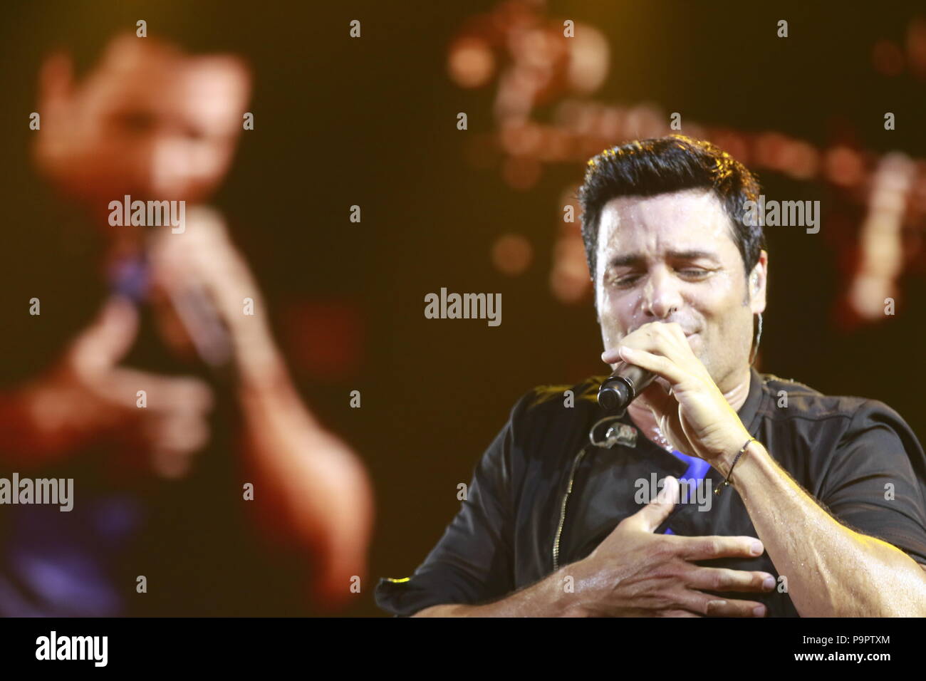 The dancer, singer and Puerto Rican actor Chayanne, during the night of his concert at The AXIS at Planet Hollywood in Las Vegas Nevada on 13 Sep 2015 Stock Photo