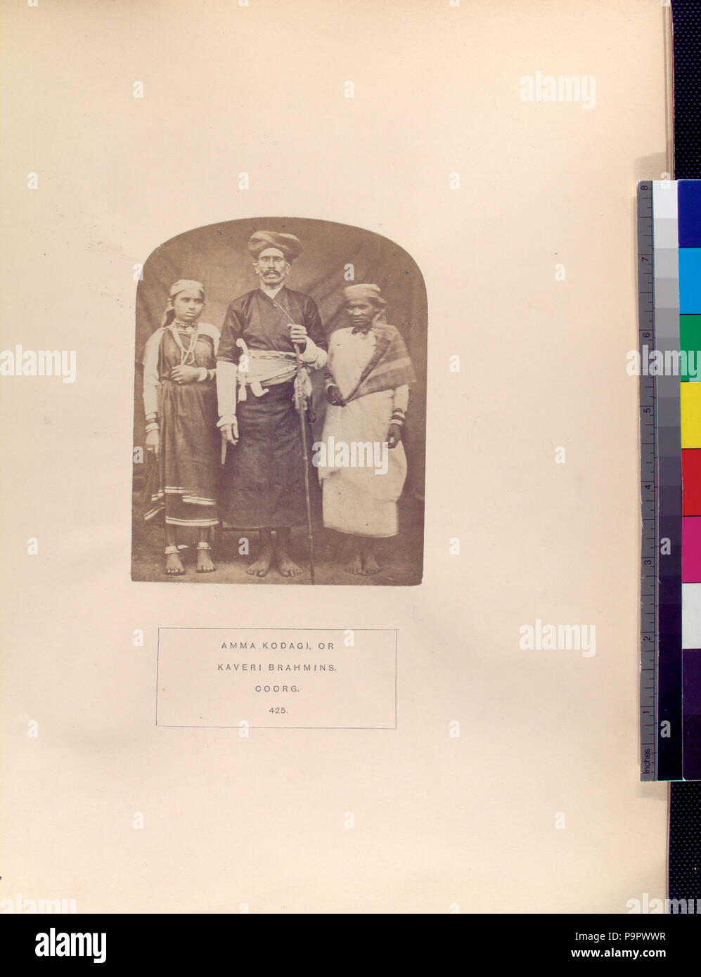 125 Amma Kodagi, or Kaveri Brahmins, Coorg, (family) (NYPL b13409080-1125675) Stock Photo
